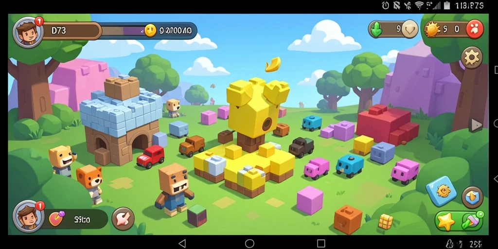 Screenshot utama D73 menunjukkan gameplay Puzzle yang menarik dan menantang.