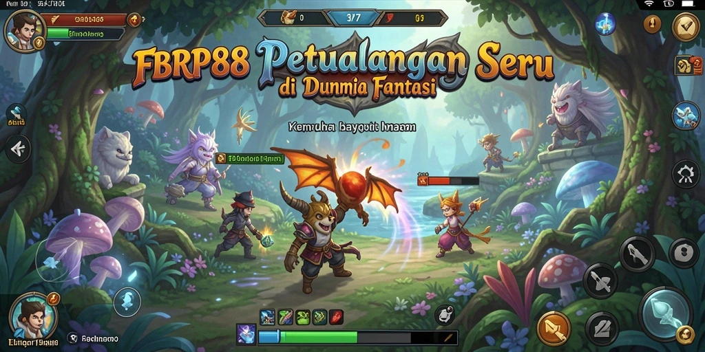 Screenshot gameplay FBRP88 menampilkan petualangan di dunia fantastis.