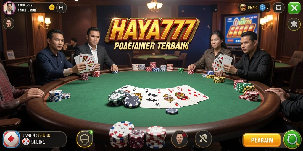 Tampilan gameplay HAYA777 yang menarik dan interaktif dalam bermain poker.