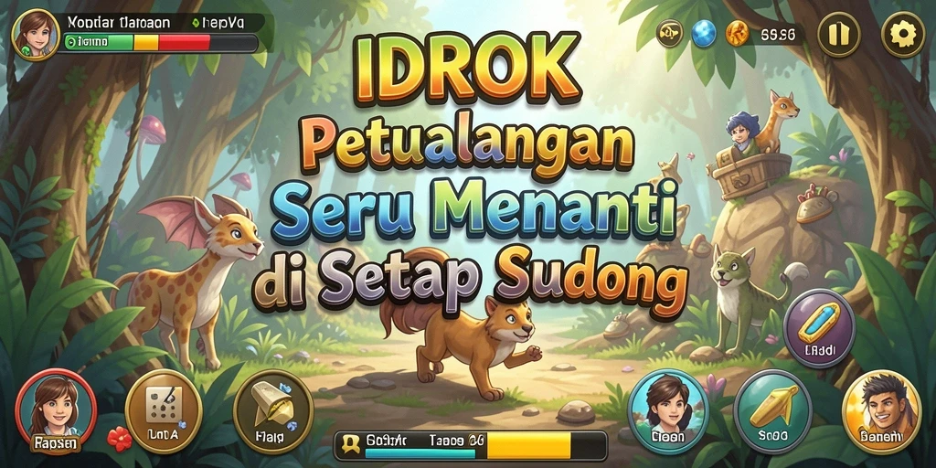 Tampilan gameplay menarik dari IDROK dengan tantangan petualangan.
