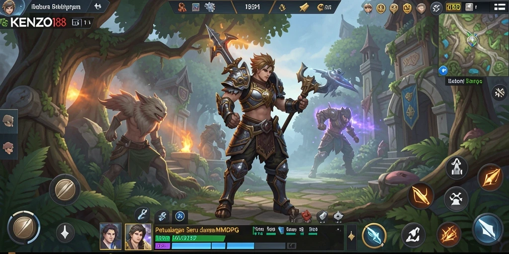 Screenshot gameplay KENZO188 yang menampilkan aksi seru di dunia MMORPG.