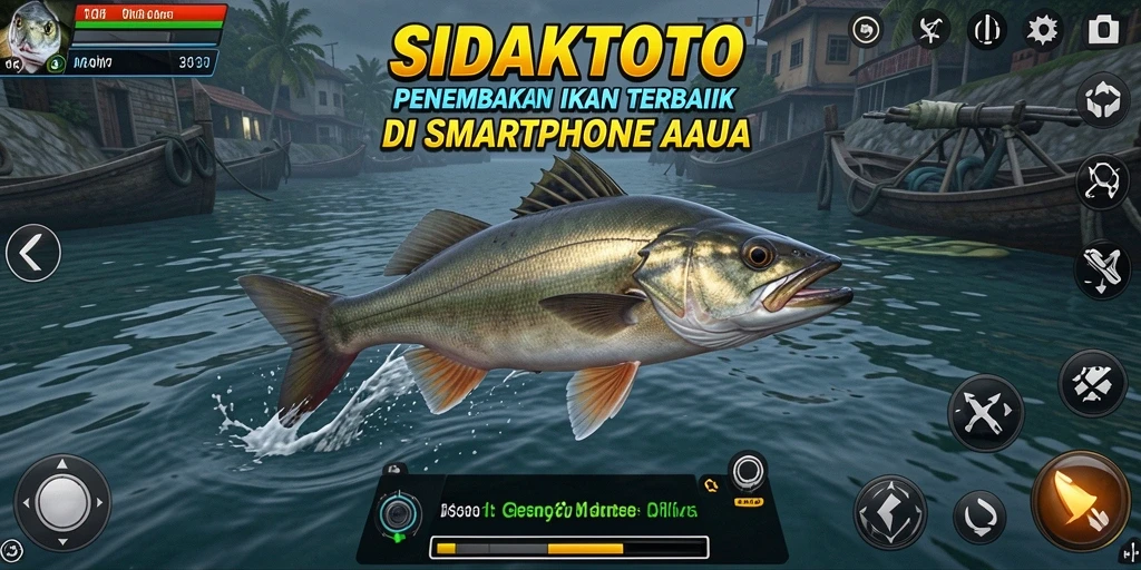 Screenshot gameplay SIDAKTOTO menampilkan momen menangkap ikan yang seru.