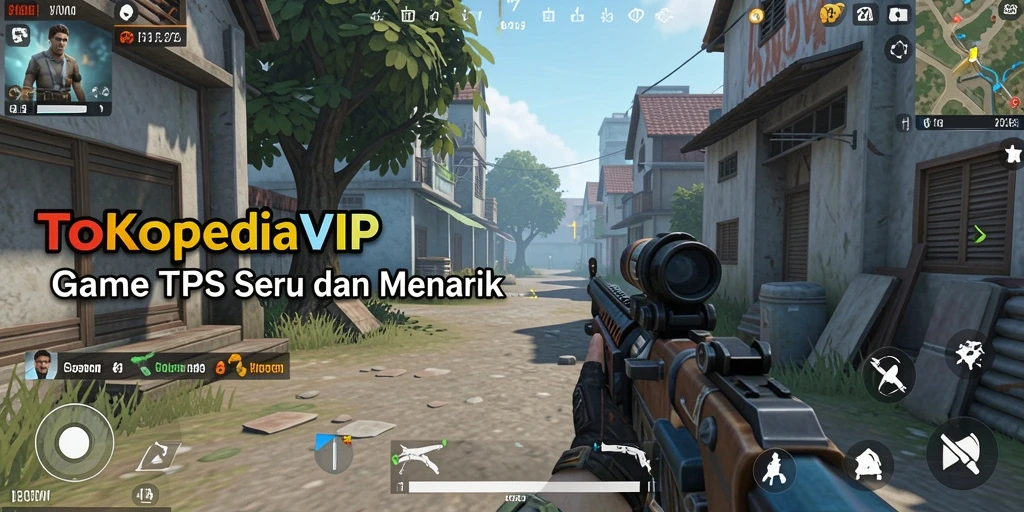 Screenshot utama TOKOPEDIAVIP yang menampilkan aksi seru gameplay TPS.