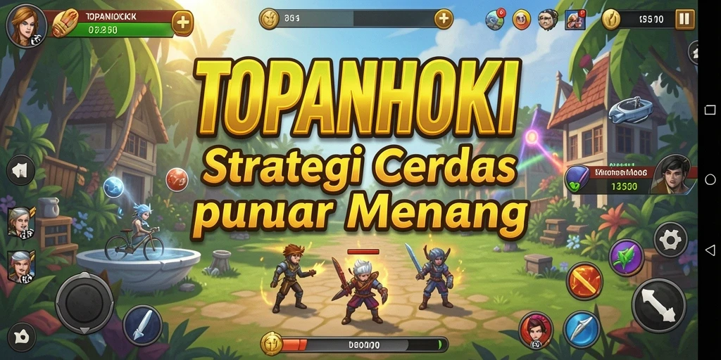 Screenshot utama TOPANHOKI menampilkan aksi strategis yang mendebarkan.